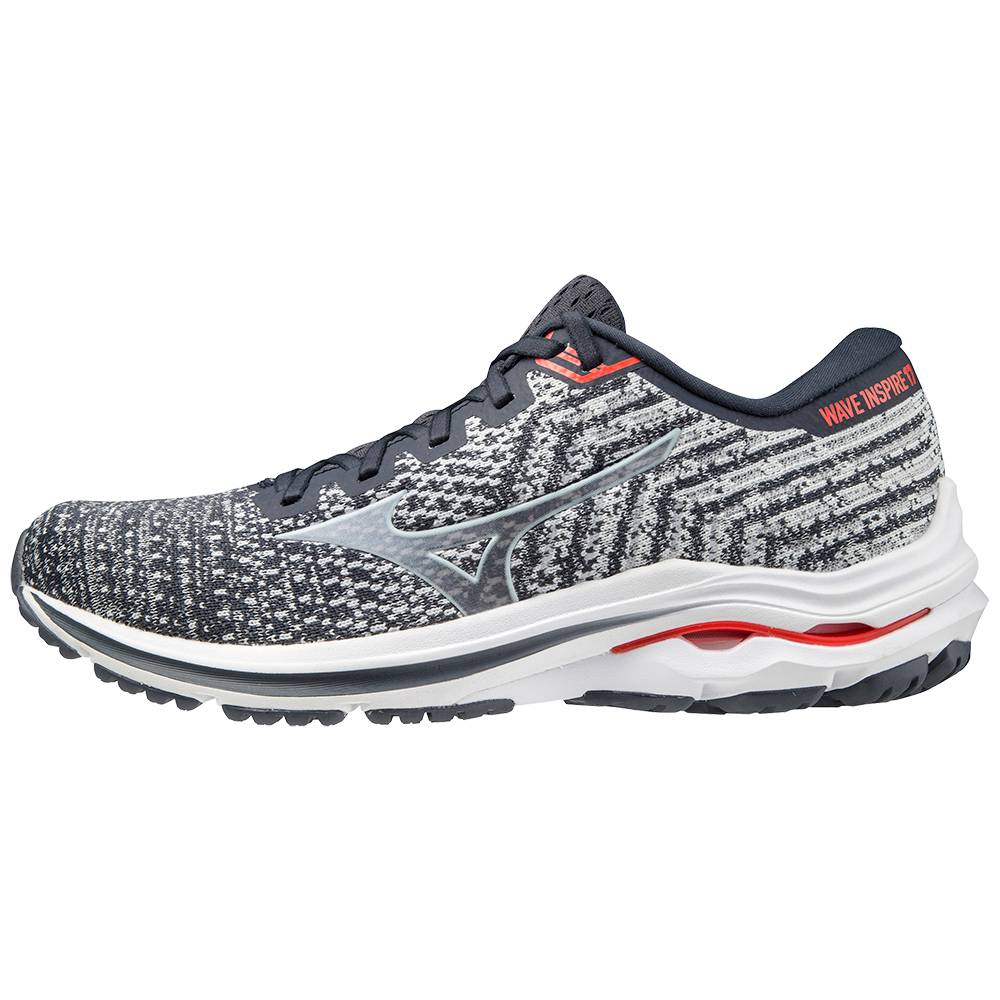 Tenis Para Correr Mizuno Wave Inspire 17 WAVEKNIT 2E (Wide) Para Hombre Grises/Blancos 0681942-QL